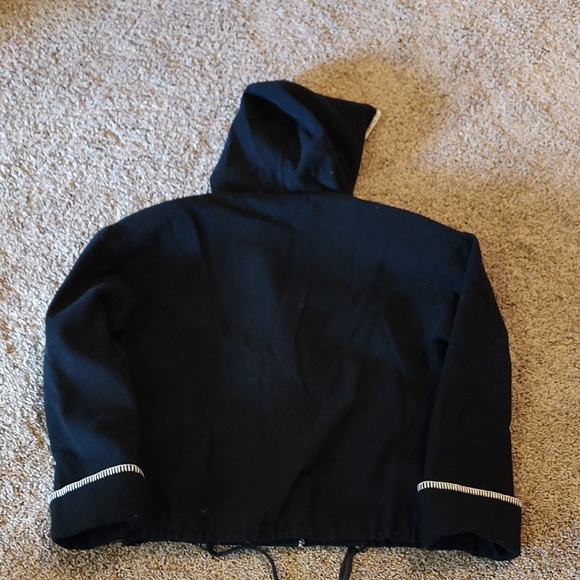 The Limited Black Pea Coat with White Trim - Picture 3 of 3